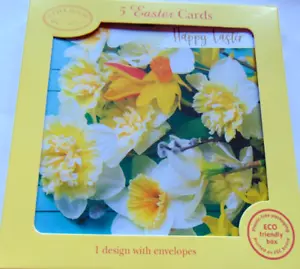 Easter....Multipack Of 5 Blank Easter Greetings Cards ...5 Cards & Envelopes - Picture 1 of 3