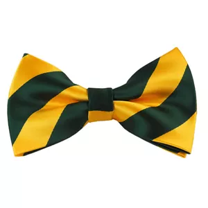 Romario Manzini® Men's collegiate Stripe Pre-Tied Bow Tie (23 colors) - Picture 1 of 33