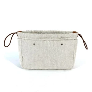 HERMES Foolby 25 Bag in bag Pouch ToileChevron / VaudBarenia Beige/Dark brown - Bild 1 von 12