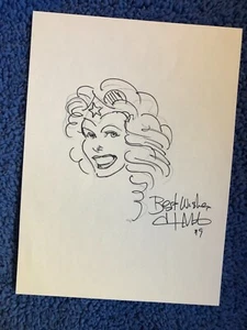 DC Comics WONDER WOMAN quickie headsketch by CYNTHIA MARTIN - 1999 Art! - Picture 1 of 1