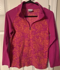 columbia pullover sweat shirt girls floral size L 14/16 - Picture 1 of 5