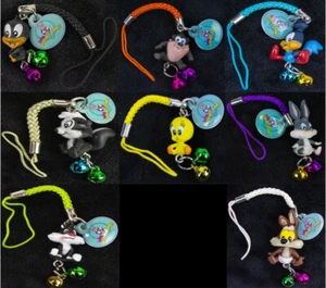 Looney Tunes Keychain Phone Charm Pendant Bugs Bunny Tweety 1.5Cm - Picture 1 of 9