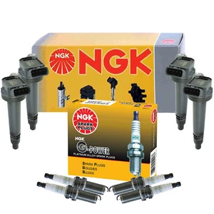 NGK 4 Ignition Coils & 4 G-Power Platinum Spark Plugs Kit For Scion Toyota - Picture 1 of 1