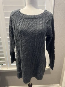 Soft Surroundings Small Tunic Sweater Long Cable Knit Wool Blend Soft Cozy - Picture 1 of 5