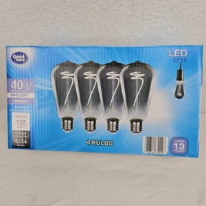 General purpose LED ST19 LED Bulb with Spiral Filament 40W Equivalent 4pack - Picture 1 of 11