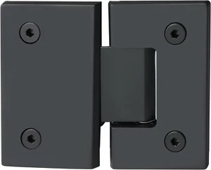 Alise Glass Shower Door Hinge Black Hinges for Glass Doors BL6600-B X2 - Picture 1 of 7