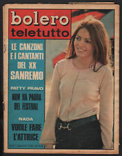 BOLERO 1188/1970 NADA ORIETTA BERTI LUCIA BOSE' DIEGO PEANO SANDRELLI SANREMO