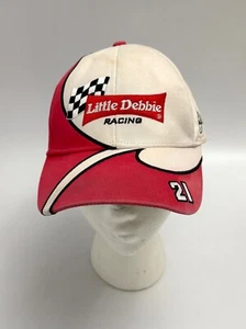 Vtg FORD #21 Team Issued  Wood Brothers Little Debbie Hat NASCAR Schrader (2) - Picture 1 of 9