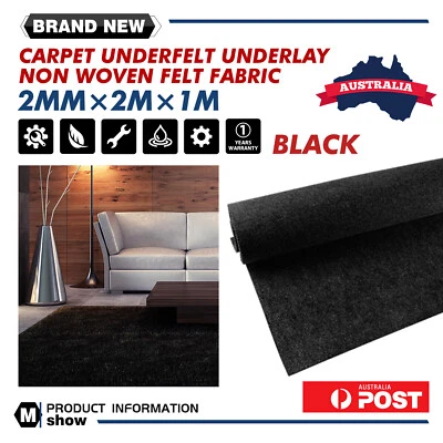 Underfelt Car Carpet Underlay 200cm×100cm Black For Ford Falcon 2005-2007 - image 1 of 4
