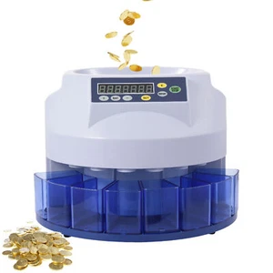 Digital Coin Counter Sorter Machine Automatic Electronic Counting Change Money N - Picture 1 of 8