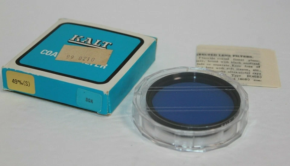 Filtro de cámara Kalt 49 mm (S) 80A azul Foto 1 de 1