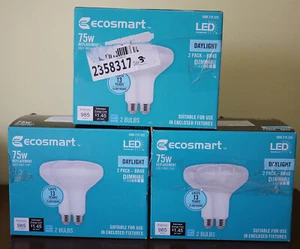 Ecosmart Dimmable BR40 75W Light Bulbs (6 Bulbs) - Picture 1 of 6