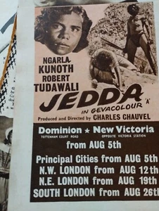 Di33 Ephemera 1956 Film Advert Jedda Ngarla Kunoth - Picture 1 of 1