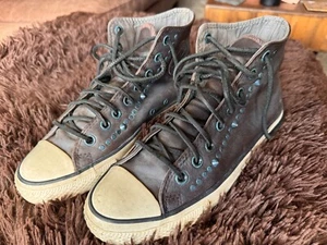 RARE Converse by John Varvatos / Leather Studded Hi-Top Men’s Size 8 / Women 10 - Picture 1 of 5
