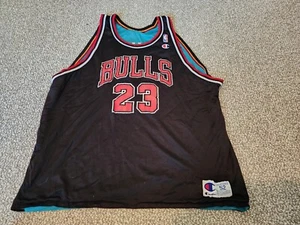 VTG Michael Jordan Bulls Grant Hill Pistons NBA Champion Reversible Jersey 52 - Picture 1 of 9