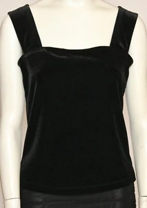 Equestrian Black Velvet Top/Tank sz M - Picture 1 of 8
