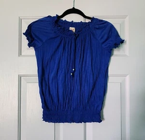 Womens Faded Glory XS Royal Blue Blouse - Picture 1 of 3
