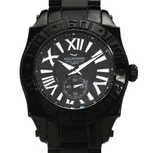 AQUASWISS Men's Swissport G All Black/Two-Tone Swiss Made Watch- List $1,495 - Picture 1 of 25