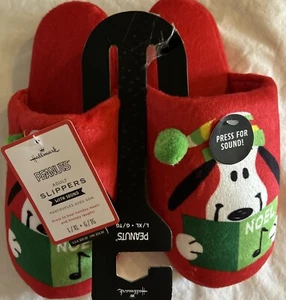 The Peanuts Gang Snoopy Adult Musical Slippers With Sound L XL Women’s Men’s New - Picture 1 of 4