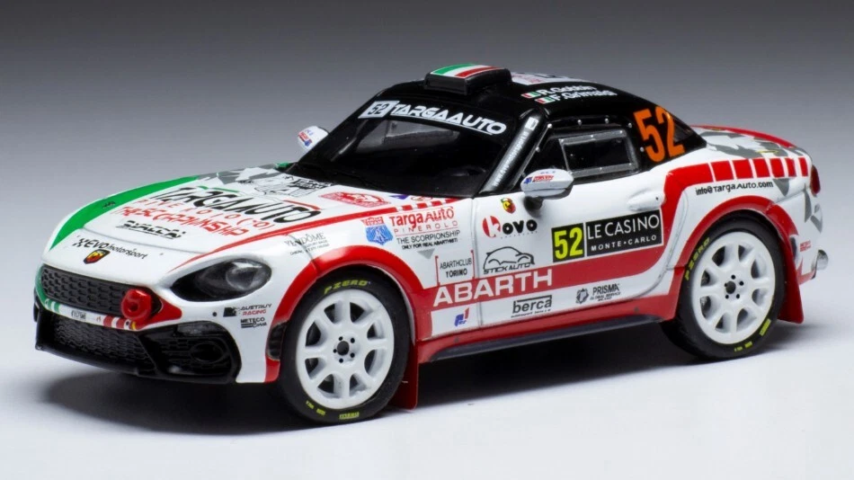 1 43 IXO Fiat 124 Abarth Rgt #52 Rally Montecarlo 2022 Gobbin Grimaldi RAM847