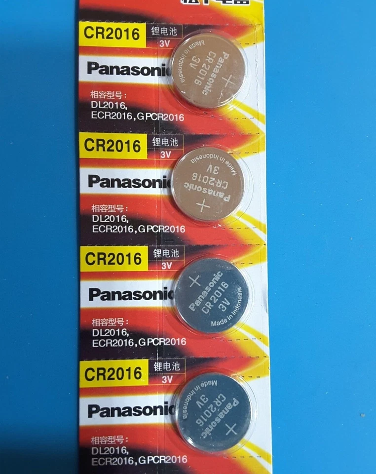 4 pcs Panasonic CR2016, BR2016, DL2016, 3V, Lithium Battery. EXP 2030 - Imagem 1 de 1