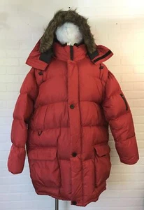 Vintage Colorado Red Down Puffer Jacket 2XL Men's Coat NEW WITH TAGS Fur Hood - Picture 1 of 16