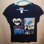 JUSTICE Little Girls Sz 6 Shirt "SUN All Day, FUN All Night"