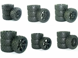 4pcs RC Model Car 1/10 Rubber Tires Tyre Rally Tire fits for 1:10 Touring Car - Picture 1 of 11