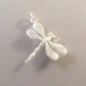 .925 Sterling Silber große 3-D LIBELLE CHARM Insekt Anhänger NEU 925 BI35 - Bild 1 von 4