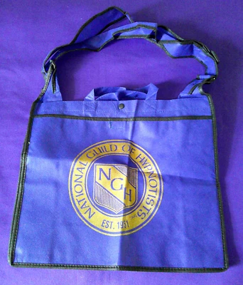 Bolso de Mano de Gran Tamaño del Gremio Nacional de Hipnotizadores - ¡Azul Oscuro con Insignia Dorada! Foto 1 de 2