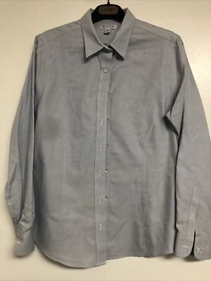 Red House Blouse Womens Medium Gray Button Down Long Sleeve Collar Ladies Casual - Image 1 of 4