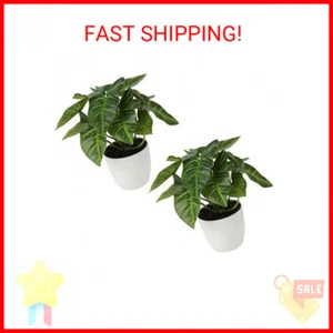 Briful Artificial Plants Mini Camellia Potted Fake Plants Small Faux Plastic Pla - Picture 1 of 2