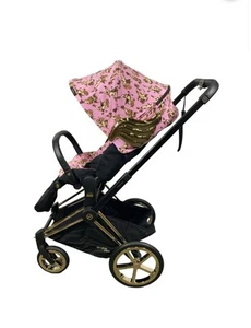 NEW Cybex Priam Jeremy Scott Trekking Frame Lux Seat Wings Pink Cherub Stroller - Picture 1 of 10