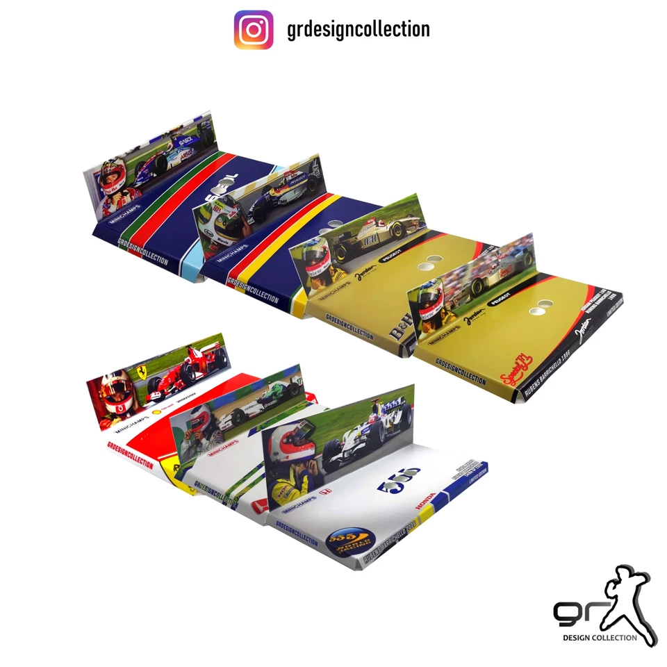 [F1 Minichamps] RUBENS BARRICHELLO COLLECTION Pack CUSTOM INLAY / 1:43 - Immagine 1 di 1