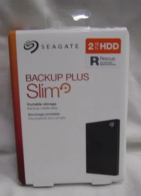 SEAGATE 2TB BACKUP PLUS SLIM HDD STHN2000400 - Image 1 of 4