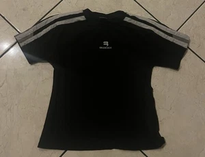 Balenciaga Shrunken Sporty B T Shirt Black Large - Picture 1 of 2
