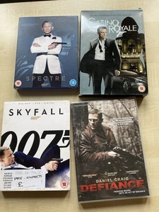 James Bond x 3 DVD + 1 Casino Royale 2-Disc Spectre Skyfall DC - Defiance - Picture 1 of 1