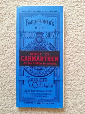 Antiguo mapa de Carmarteno de Bartolomé - muy buen estado, disecado/tela Foto 1 de 4