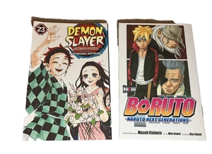 Anime Books Demon Slayer and Boruto Manga Lot of 2 - Picture 1 of 2