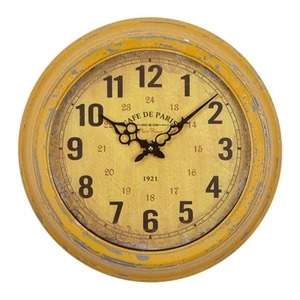 Yosemite Home Decor Café De Paris Wall Clock Yellow N/A - Picture 1 of 3