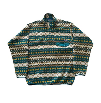 Vintage Patagonia Synchilla Snap-T Fleecepullover Abstract Medium Quarter Zip - Bild 1 von 4