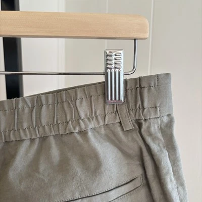 Pantalones Cortos Chinos Flexibles Golf Mezcla Lino Verde Curtis Eco Crunch 31x6.5 Theory Hombres Nuevos con Etiquetas Foto 1 de 4