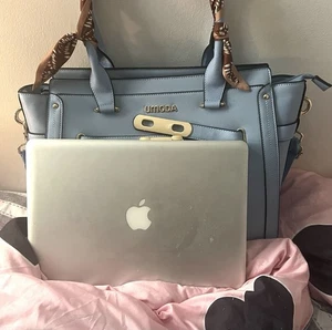 Women’sCrossbody LargeHandBag/Fashionable/ FitsMacAir13”/ Eco Leather/SkyBlue - Picture 1 of 12