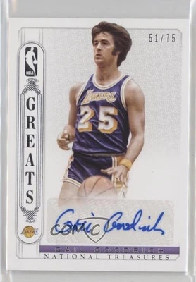 2014-15 Panini National Treasures NBA Greats /75 Gail Goodrich #NBG-GG Auto HOF - Image 1 of 2