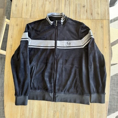 Sergio Tacchini Men's Damarindo Velour Track Jacket -Black Beauty - XL - Image 1 of 4