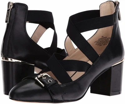 Nine West Womens Andrew Fashion Leather Pump - Store Return (Black, 10) - Image 1 of 4