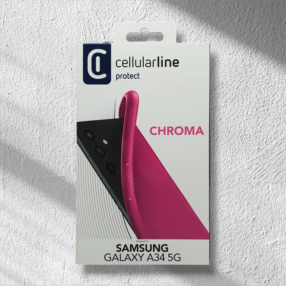 Cellularline Protect CHROMA Pink für Samsung Galaxy A34 5G Case Hülle NEU & OVP - Bild 1 von 1