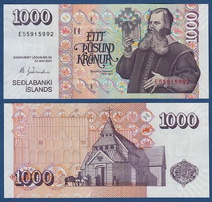 ISLAND / ICELAND  1000 Kronur L.2001 UNC  P. (59) - Picture 1 of 1