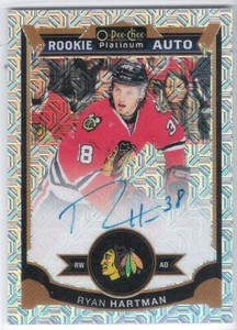 2015-16 OPC Platinum Rookie Autographs Traxx Ryan Hartman #118/125
