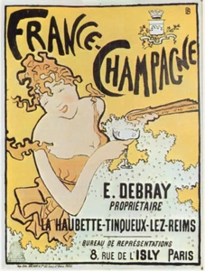 1892 Pierre Bonnard France Champagne mini poster Bibliotheque des Arts Paris - Picture 1 of 2